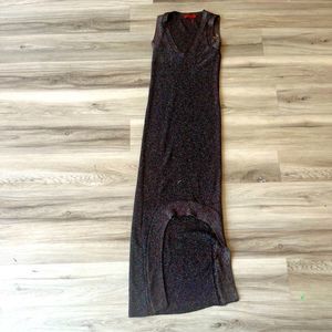 WOW of Couture M Glitter Purple Cut Out Maxi Dress